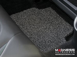 Alfa Romeo Giulia Floor Mats - All Weather - Soft Touch PVC Loop - Front + Rear - Grey/ Black - RWD